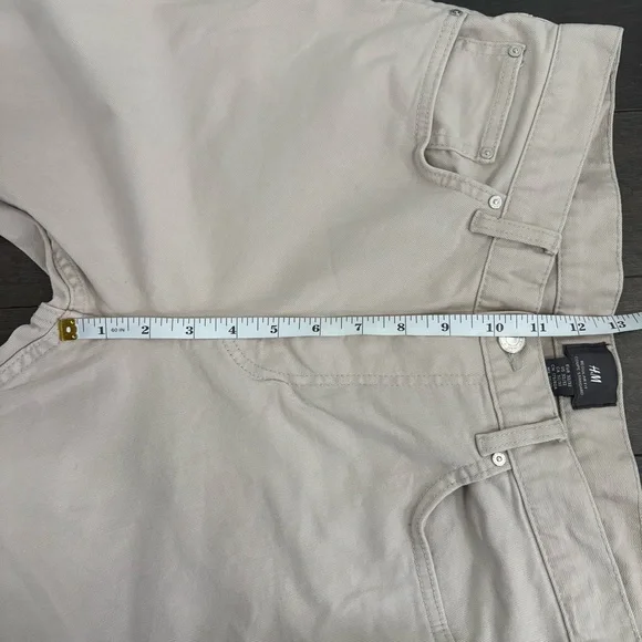 Mens H&M Beige Chino Style Jeans Regular Fit Size 32x32 Business Casual - Picture 8 of 10